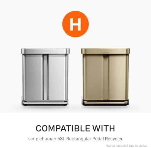 simplehuman Code H 40 Count, Dispenser Pack Custom Fit Liners, Drawstring Trash Bags, 30-35 Liter / 8-9 Gallon, White - Image 6
