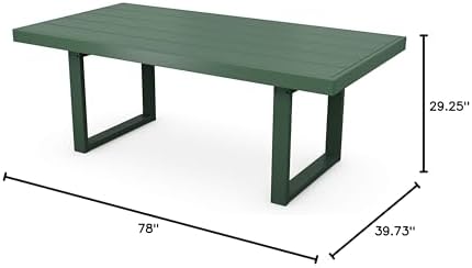 POLYWOOD® Edge 40" x 78" Dining Table in Green - Image 2