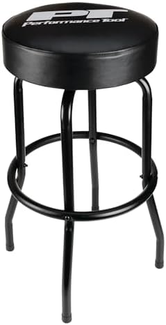 Performance Tool W85010 Swivel Seat Bar Stool for Mechanic Garages and Workshops, Black, 0.6x9.8x5.8-Inches by PerformanceTool