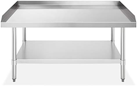 GRIDMANN NSF 16-Gauge Stainless Steel 48" L x 30" W x 24" H Equipment Stand Grill Table with Undershelf for Commercial Restaurant Kitchen - Image 2