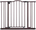 MyPet Windsor Arch Hold-Open & Auto-Close Pressure-Mount Pet Gate: Heavy-Duty Steel Gate 28.5in Tall Comes with Two 5in Extensions from 28in to 38in Wide in Matte Bronze by NorthStatesMyPet