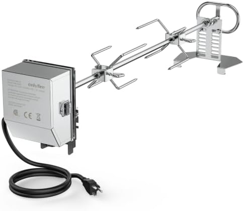 onlyfire Stainless Steel Grill Rotisserie Kit for Most Gas Grills by onlyfire