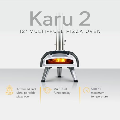 Ooni Karu 2 Multi-Fuel Outdoor Pizza Oven - Wood and Gas Outdoor Pizza Oven with Pizza Stone & Intergrated Thermometer, Pizza Oven Outdoor, Dual Fuel 12 Inch Pizza Maker, Outdoor Cooking Grill - Image 3