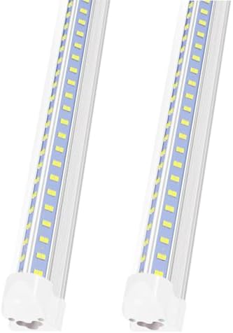 Led Shop Lights,Led Shop Lights 4FT 50W 6500K 7000LM Clear White,Shop Light 4FT 110V Linkable Integrated V-Shape for Shop Garage,Warehouse,Workbench and Workshop Commercial Bay Lighting(2-Pack) by AQIQUUT