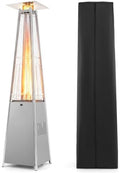 Tangkula 45000 BTU Pyramid Patio Heater with Wheels & Zippered Cover by TANGKULA