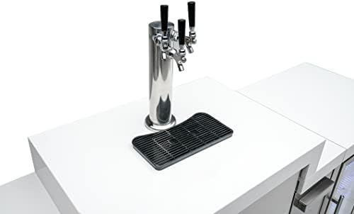 Mont Alpi Bar Series MA-BEV90KEG 90 Degree Stainless Steel Outdoor Rated 3 Beer Tap Kegerator Keg Dispenser + Wine Cooler Beverage Center Refrigerator + Granite Countertops + Faucet & Sink - Image 7