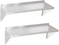 Stainless Steel Shelf 2 Pack 12"x36", Wall Mounted Metal Shelves by SWOTCATER