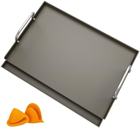 17"x13" Carbon Steel Griddle for Gas Grill, Pre-Seasoned Non-Toxic by Grilleroy