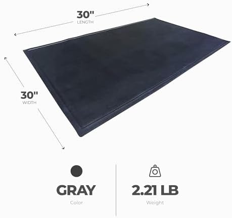 DiversiTech 30 Inch Ultra Grill Mat with Secure Use on Composite Deck Design and Lightweight Construction for Patio, Lawn, and Garden, Gray - Image 3