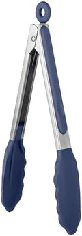 U-Taste Kitchen Tong for Cooking, 600ºF Heat-Resistant, 9in/Midnight Blue by U-Taste