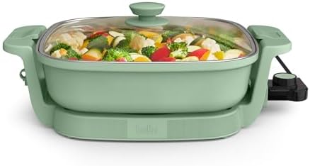bella Fits-Anywhere™ SAUTE Make & Take Skillet, Non-Toxic Ceramic, Seaglass by bella