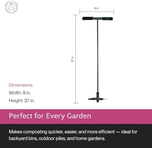 Yard Butler Aerator for Compost, Cushioned & Long Handle, ICA-36 - Image 6