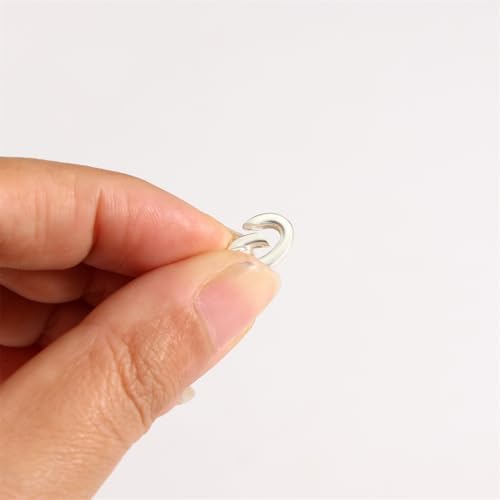 1PC 925 Sterling Silver Lobster Clasp with Oval Spring Gate Rings for Necklace Extension Buckle DIY Jewelry (Silver, M) - Image 3