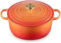 Le Creuset Enameled Cast Iron Round Dutch Oven, 7.25 qt., Flamme Doree by Unknown