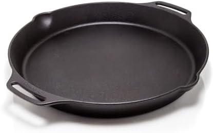 Petromax Cast Iron Fire Skillet for Kitchen or Camping, Pre-Seasoned Cookware for Campfire or Home Oven and Stove, Conducts Heat Evenly, Side Handles, 16" by Petromax