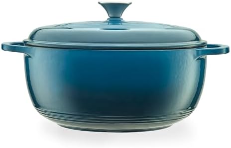 Mercer Culinary Enameled Cast Iron Round Dutch Oven, 6 qt., Turquoise by MercerCulinary