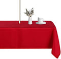 LUSHVIDA Square Outdoor Tablecloth with Umbrella Hole 60x60 Inch Red by LUSHVIDA