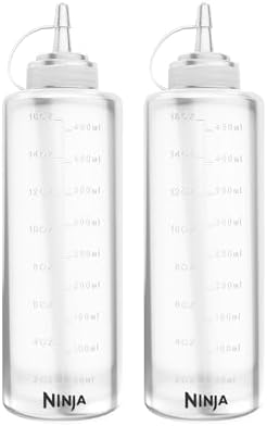 Ninja FlexFlame Squirt Bottles, 2 Pack, Leak Proof, Dishwasher Safe by Unknown