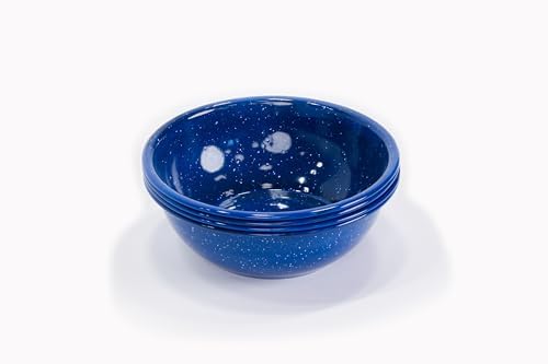Enamelware for Camping and Backpacking - Enamel Cookware Gear Essentials for Camping and Backpacking (Made by Caddis Sports) (6 Inch Bowl (4 Pack)) - Image 5