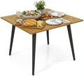 Tangkula 42.5" Acacia Wood Outdoor Dining Table for 4, Square Patio Table by TANGKULA