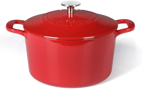 Martha Stewart Gatwick 4 Quart Enamel Cast Iron Dutch Oven - Red by MarthaStewart