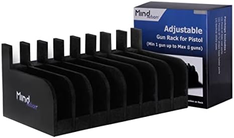 MIND&ACTION Foam Pistol Rack for Gun Safe, Gun Cabinet Accessories, Pistols Holder Storage Organizer, Revolver Firearm Handgun Rack Stand Display - Image 2