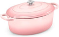 TeamFar 7QT Oval Dutch Oven, Enameled Cast Iron Dutch Oven Pot with Lid by TeamFar