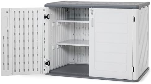 Macrout 25 Cu Ft Outdoor Storage Cabinet with Shelves, Waterproof ST5737 by MMACROUT