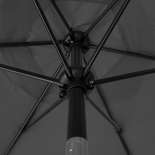 Sunnyglade 7.5' Patio Umbrella Outdoor Table Umbrella Tilt Crank Dark Grey - Image 6