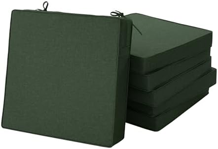 Outdoor Chair Cushions, Chair Pads, Set of 6, 17 x 16, Olive Green by Unknown