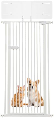 Lumizone Extra Tall Cat Gate 2025 New 55.12" High 29.92"-34.24" Wide + Height Extension Kit by Lumizone