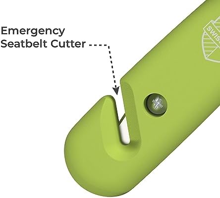 Swiss Safe Car Safety Hammer Window Breaker Tool with Seatbelt Cutter - Image 3