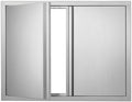 VEVOR BBQ Access Door - 31" W x 24" H Stainless Steel Flush Mount Vertical Door with Recessed Handles,for BBQ Island, Grilling Station, Outside Cabinet by VEVOR