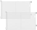 2 Pack 60" Wide Reinforced Retractable Gate, Prevents Crawling Under, White by BabyPetSafetyGate