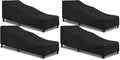 Arcedo Patio Chaise Lounge Cover Waterproof 4 Pack, 80" x 30" x 26" H,Black by ARCEDO