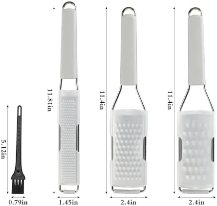 Cambom Cheese Grater Citrus Zester Lemon Zester Pack of 3-304 Stainless Steel - A Sharp Tool for Parmesan Cheese, Ginger, Garlic, Nutmeg, Chocolate, Vegetables，Fruits，Dishwasher Safe Clear - Image 5