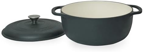 Mercer Culinary Enameled Cast Iron Round Dutch Oven, 6 qt., Matte Black - Image 2