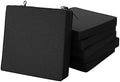 Outdoor Chair Cushions, Set of 6, 19 x 19 Inch, Black by Unknown