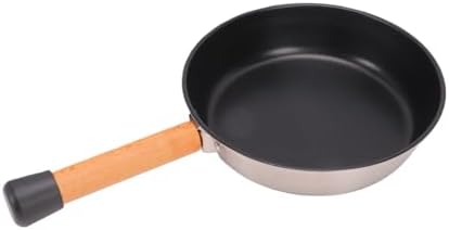 Camping Frying Pan Stainless Steel 20x35.5cm Beechwood Handle - Image 5