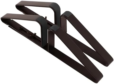 PUPETPO Support Feet for Pet Gate (Updated Version), Pet Gate Metal Support Feet Set of 2 for Extra Wide Foldable Dog Gate, Easy to Install, A Pair of Safety Fence Feet for Wooden Dog Gate, Brown by PUPETPO