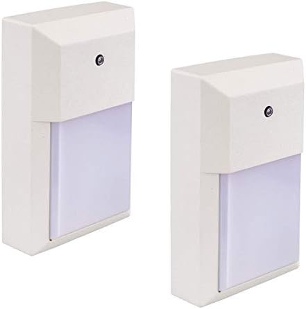 LIT-PaTH Outdoor Wall Light Fixture, Aluminum, LED 5000K, White, 2 Pack by LIT-PaTH
