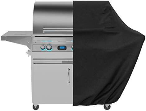Amazon Basics Gas Grill Barbecue Cover for Outdoor, Waterproof, Anti-UV, Durable, 46" x 24" x 46", Small, Black - Image 3