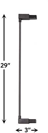 MidWest Homes for Pets Steel Pet Gate Extension; Pet Gate Extension Measures 3' Wide x 29' High in Textured Grahite (Fits MW Model # 2929SG & 2929SG-WD) - Image 2