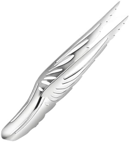 9 Inch Heat Resistant Coal Tongs - Professional Hookah Charcoal Tong with Anti-Slip Handle for Shisha, BBQ and Fireplace Use (Silver Coal Tongs 9") - Image 2