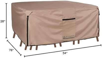 ULTCOVER Waterproof Patio Furniture Cover in, Rectangular 76"(L) x54(W) (Pack of 5) - Image 2