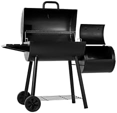 Char-Griller®Smokin Pro Charcoal Grill and Offset Smoker with Side Fire Box, Dual Damper Control, Chrome Plated Steel Warming Rack, 1,130 Cooking Square Inches in Black, Model CG30044223 - Image 3