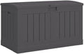 Suncast 50 Gallon Medium Capacity All Weather Construction Resin Outdoor Storage Deck Box with Arched Lid for Patio, Garden, or Pool, Peppercorn by Unknown