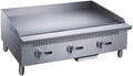 FSE 373-DCGM36 36" Gas Countertop Griddle, 3 Burners, 90,000 BTU, 3/4" Polished Steel Plate, Manual Controls, Full-Length Drip Pan, Stainless Steel, NG/Propane Compatible, Commercial Kitchen by FoodServiceEssentials