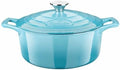 La Cuisine Enameled Cast Iron Dutch Oven Casserole Pot with Lid, Internal Matte Black Enamel Coating for bread baking 5 QT 10.5" / 26cm Ø, For GalssTop Stove, Oven-Safe, Teal by LaCuisineforlife