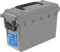 Sheffield 12628 Ammo Storage Box, Stackable .30 Cal Field Boxes, Water and Dust Resistant, Lockable Storage Box with Handle, Secures Hunting Gear, Supplies, and Bullets, Made in USA, | (Pack of 6) by Sheffield